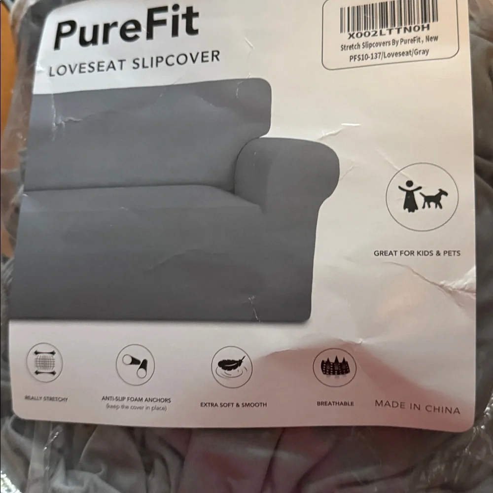 Gray Loveseat Slipcover